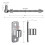 2set 10'' J Bolt Gate Hinge and Wall Mount Hinge Chain-Link Fence Posts, Heavy Duty 304 Stainless Steel 6