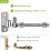 2set 10'' J Bolt Gate Hinge and Wall Mount Hinge Chain-Link Fence Posts, Heavy Duty 304 Stainless Steel 1