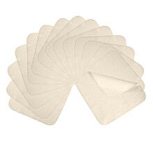 Organic Cotton Baby Flannel Washcloths – Pack of 15, 21 x 21 cm, Single Layer, Reusable & Washable Cloth Wipes, Soft Mini Wash Cloths for Nappy,
