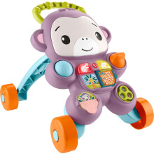 Baby Push Toy Learn with Me Purple Monkey Walker Musical Learning Activity with Lights for Infants Ages 6+ Months, JLD58