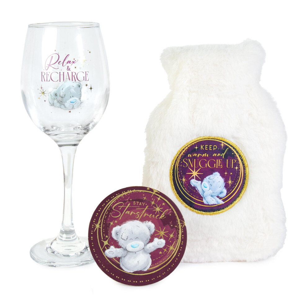 Me To You Hot Water Bottle, Wine Glass and Coaster Gift Set Tatty Teddy - Image 4