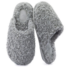 Women's Twirl Fleece Fuzzy Slipper, Size 7/8 UK Women, Grey