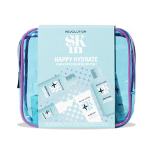 Revolution Skin, Happy Hydrate 4 Step Starter Kit, Hydrating Skincare Set Includes Cleansing Milk, Essence, Serum & Moisturise, Vegan & Cruelty-Free,