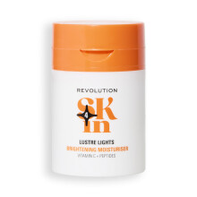 Revolution Skin, Lustre Lights Vitamin C & Peptides Brightening Moisturiser, 3-in-1 Illuminating Face Cream & Primer, Vegan & Cruelty-Free, 50ml