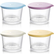 Glass Jars with Lids,Overnight Oats Containers with Screw Lid,Reusable Small Mason jars for Food Spice Fruit Sauce Cereal Snacks Storage (4 pack 10oz)