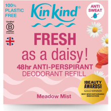 Refill 48hr AntiPerspirant Natural Deodorant for Women 48hr Odour Protection. Natural Antiperspirant women. Plastic Free. FRESH as a daisy! Meadow