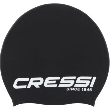 Loira Long Hair Swim Cap, New Hypoallergenic Silicone Swimming Cap, Optimal for Long Hair, Black/White, XL, Adult