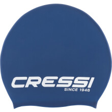 Loira Long Hair Swim Cap, New Hypoallergenic Silicone Swimming Cap, Optimal for Long Hair, Blue/White, M, Adult