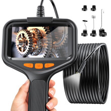 Endoscope Inspection Camera, 4.3'' IPS Screen Borescope,1080P HD Inspection Camera with 8 LED Lights, IP67 Waterproof,Gadgets for Men(16.4ft/ 5M)
