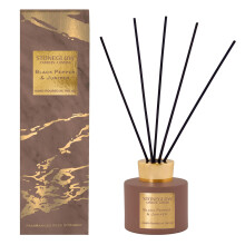 Luna Collection Black Pepper & Juniper Scented Reed Diffuser 120ml – Juniper, Cedarwood, Sandalwood & Nutmeg Scents, Lasts 10 Weeks, 10 Rattan Reed