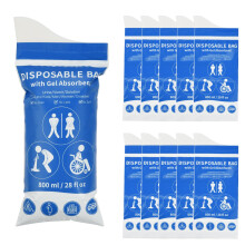 Disposable Urine Bag for Travel, 10Pcs Portable Urinal for Men Mobile Emergency Toilet Pee Bags with the Large Open Gel Urine Bags for Camping,