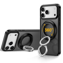 Phone Ring Holder Grip for MagSafe, 360 Rotation Magnetic Cell Phone Grip Stand Two-Sided Magnetic Compatible with iPhone 17 16 15 14 13 12 Pro Max