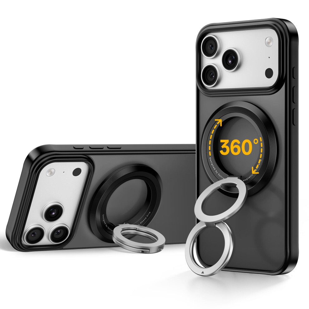 Phone Ring Holder Grip For Magsafe, 360 Rotation Magnetic Cell Phone Grip Stand Two-Sided Magnetic Compatible With Iphone 17 16 15 14 13 12 Pro Max - Image 3