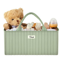 Nappy Caddy Organiser, Baby Essentials for Newborn Diaper Caddy, Changing Basket Organiser for Mum Sturdy Portable Washable with Detachable