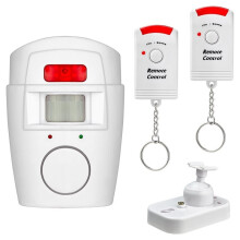 Wireless Motion Sensor Alarm Security Detector PIR Indoor Outdoor Alert System Home Security with 2 Remote Controller