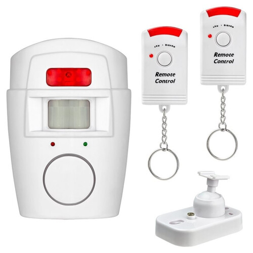Wireless Motion Sensor Alarm Security Detector PIR Indoor Outdoor Alert System Home Security with 2 Remote Controller
