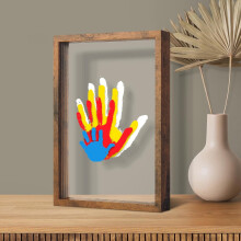 Family Handprint Kit, DIY Keepsake Frame, Hand Prints Ornament Kit, Family Gifts for Grandparents, New Parents, Mother's Day, Father's Day, Birthday