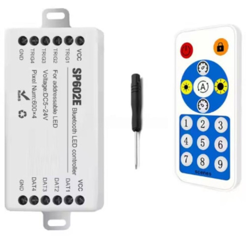 SP602E  LED Controller DC5-24V Magic Pixel IC Signal Dimmer with RF Remote for Addressing Fantasy Dual Light