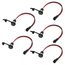 5pcs 5.5 X 2.1mm Power Socket Female Panel Mount to 2Pin JST SM Male Plug Connector Cable for Electric Scooter