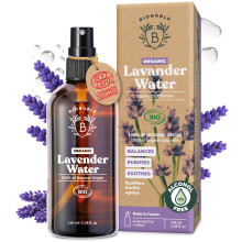 Organic Lavender Water for Skin - Soothes, Purifies and Balances - 100% of Natural Origin and Vegan Lavender Hydrosol for Acne-Prone Skin, Body and