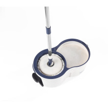 Deep Clean Spin Mop & Bucket – 2 Super Absorbent Microfibre Mop Heads, Pedal-Powered 5.4L Bucket, Splash Guard to Prevent Spray, 360 Rapid Spin &