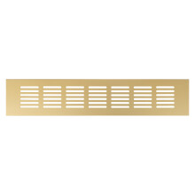 Designer Ventilation Grille Gold 400 x 60mm (Frame Size) – Decorative Aluminum Air Vent Cover for Cabinet, Door, Floor – Elegant Furniture Vent