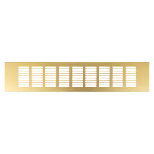 Designer Ventilation Grille Gold 400 x 80mm (Frame Size)– Decorative Aluminum Air Vent Cover for Cabinet, Door, Floor – Elegant Furniture Vent