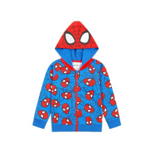 Spiderman Zipped Hoodie Boys Girls Cotton Kids Zip Hoody (4-5 Years) Blue