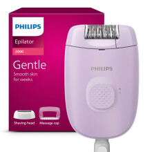 Epilator Series 2000, Corded Epilator for Body and Sensitive Areas, Epilate and Shave, Hair Removal Device for Women, Model BRE237/00