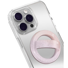 Magnetic Phone Grip Holder, Compatible with MagSafe - Cute Color Combo Iridescent Silicone Finger Loop Ring for iPhone (Gradient Halo)