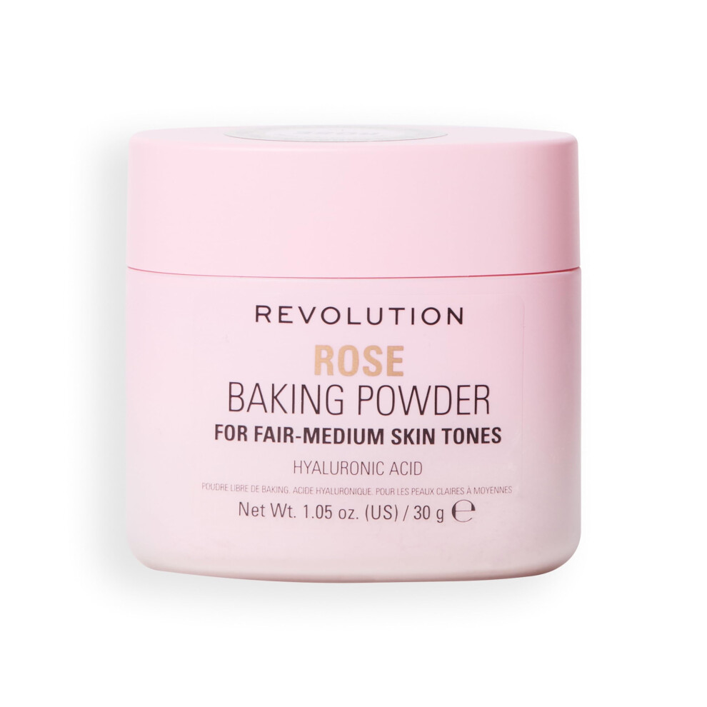 Revolution Loose Baking Powder, Rose, 30g | Makeup Setting Powder, Long-Lasting Coverage, Mattifies & Reduces Shine, Vegan & Cruelty-Free, 32g - Image 7