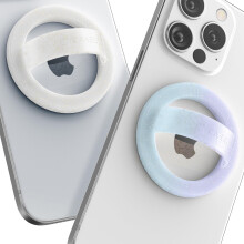 Magnetic Loop Grip Phone Holder (Compatible with MagSafe) Silicone Finger Rings for iPhone (2-Pack, Sparkle & Gradient Candy)