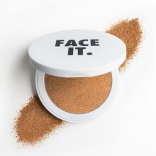 Highlighter Bronzer Powder – Radiant Glow Bronzer with Shimmer Finish, Warm Golden Highlight & Bronzing Powder, Vegan, Blendable, Skin-Loving