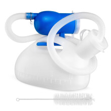 Urinal Bottles for Men, 2000ml Thick Portable Male Urinal Bottle with Lid and 1.6M Hose Pee Bottle Spill Proof Mens Urine Bottles for Travel Hospital