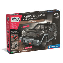 Mechanics Jeep Recon 4x4 – Buildable Electric Off-Road Vehicle Model Kit with 200+ Components for Kids 8+