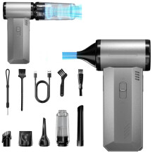 Compressed Air Duster, 2-in-1 Blowing & Sucking Air Bower, 200000PRM Super Power Infinity Gear Recharageable Cordless Electric Air Duster for PC,
