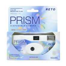 Retocolor Prism 400 35mm Disposable Film Camera 27EXP, ISO400, Color Negative Film, Focus Free, Easy to Use, Built in Flash, Single Use (Film and
