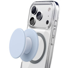 Collapsible Magnetic Phone Grip (Compatible with MagSafe) Comfortable Silicone Holder for iPhone (Powder Blue)