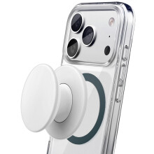 Collapsible Magnetic Phone Grip (Compatible with MagSafe) Comfortable Silicone Holder for iPhone (Vanilla Cream)