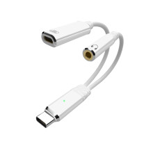 USB-C Headphone Charging Splitter – 2 in 1 100W Fast Charging and 3.5mm Audio Y Adapter for Type-C Phones
