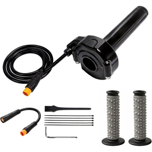 Full Twist Throttle 3 Pin, for  Style Ebike Throttle 12V-72V, Plug Adapter Cable for Macfox X1