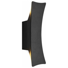 6W LED Outdoor Wall Lamp, IP65 Waterproof Black Aluminum Light Fixture for Exterior Porch Garden Patio