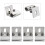 8pcs Solar Panel Mounting Bracket Solar PV Panel Roof Tile Clamp Aluminum Clamps for PV Module Racking with Fixation 4