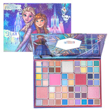 Disney Frozen 55-Well Color Face Palette, Eyeshadow Highlighter Blush, Shimmery and Opaque Colors, Pigmented Blendable, Ages 13+, Perfect for Parties,