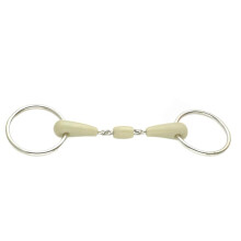 Dubbelgeleed Los Ringbit met Fruitige Smaakkern voor Paarden - Mouth Bits