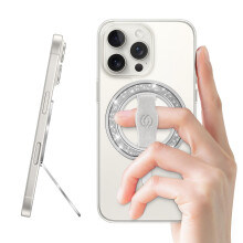 [Stylish Twinkle] EWA MagOne for Magsafe Phone Grip Kickstand [Replaceable Elastic Finger Loop], MagSafe Ring Holder Stand, Magnetic Phone Accessories