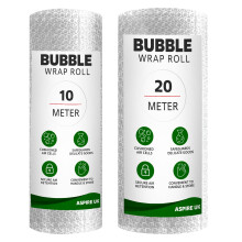 Bubble Wrap Roll - 500mm x 10m | Clear Polythene Air Cushion Wrap for House, Office & Warehouse Packing | Durable Packaging Material for Shipping,
