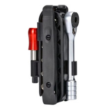 Kit di Riparazione per Bicicletta Multifunzione Portatile con Chiave A Cricchetto e Leve per Pneumatici, Strumento Compatto per La Manutenzione di