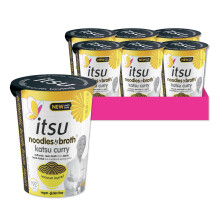 katsu curry instant noodles & broth pot 63g | Instant Noodles Snack Multipack | Quick-to-Make Snack | Gluten free | Vegan | Pack of 6