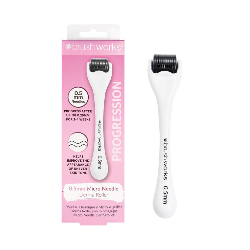 Brush Works Unisex White Micro Needle Derma Roller - 0.5Mm - Image 6